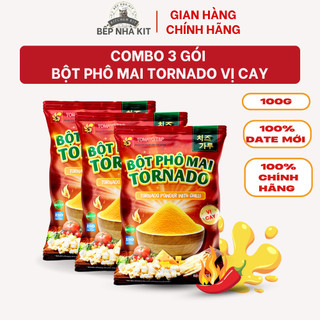 Combo 3 Gói 100g Bột Phô Mai Lắc Khoai Tomato T&P, Bột Phô Mai Hàn Quốc, Phô Mai Bột Nấu Sốt Phô Mai