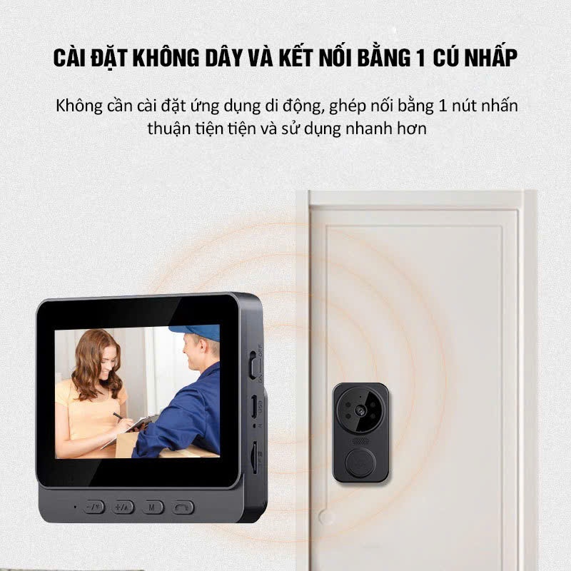 Chuông cửa Thông minh M12 kết nối Bluetooh, chống trộm, giám sát đàm thoại 2 chiều,bảo hành 6 tháng