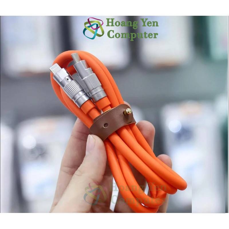 Cáp Sạc 1M WDC-188 Type C to Type C, WDC-187 Type C to Lighting  - Chính Hãng - Hoàng Yến Computer (MÀU SẮC NGẪU NHIÊN)