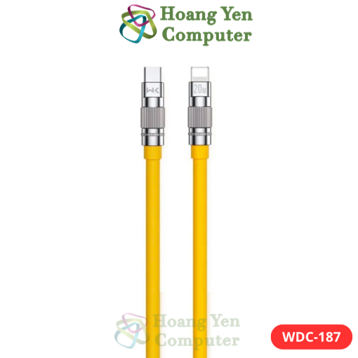 Cáp Sạc 1M WDC-188 Type C to Type C, WDC-187 Type C to Lighting  - Chính Hãng - Hoàng Yến Computer (MÀU SẮC NGẪU NHIÊN)