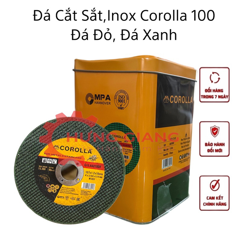 Hộp 100 viên Đá Cắt Sắt, Inox Corolla 1 tấc Hàng Loại 1
