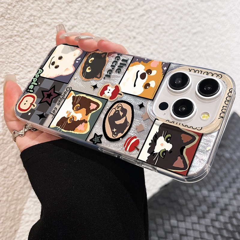 Ốp Lưng iPhone Mèo Chó Tranh Sơn Dầu Công Nghệ IMD  | Tương Thích iPhone 16/15/14/13/12/11 Pro Max/XR/XS Max