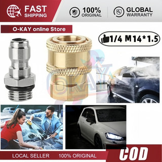 Bộ khớp nối nhanh ren 14mm máy rửa xe (khớp nối nhanh 1/4 inch)