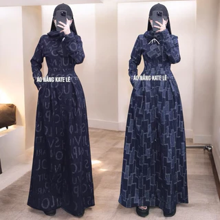 Áo Choàng JEAN BÒ UMI dáng xoè không xẻ sau chống nắng , chống tia uv cao cấp , cản tia uv tuyệt đối