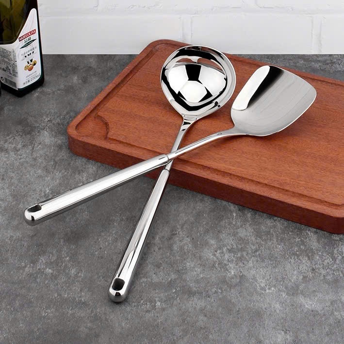 Muôi Muỗng Xẻng CHOCKMEN Inox 18/10 Muỗng Múc Canh Muôi Thủng Ăn Lẩu Xẻng Xào Thìa Dụng Cụ Nhà Bếp