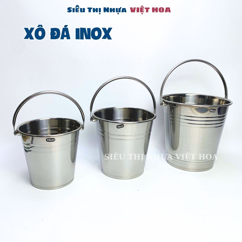 Xô Đựng Đá Inox, Xô Đá Ướp Lạnh Sử Dụng Quán Ăn, Nhà Hàng Xô Đá Inox 1 ...