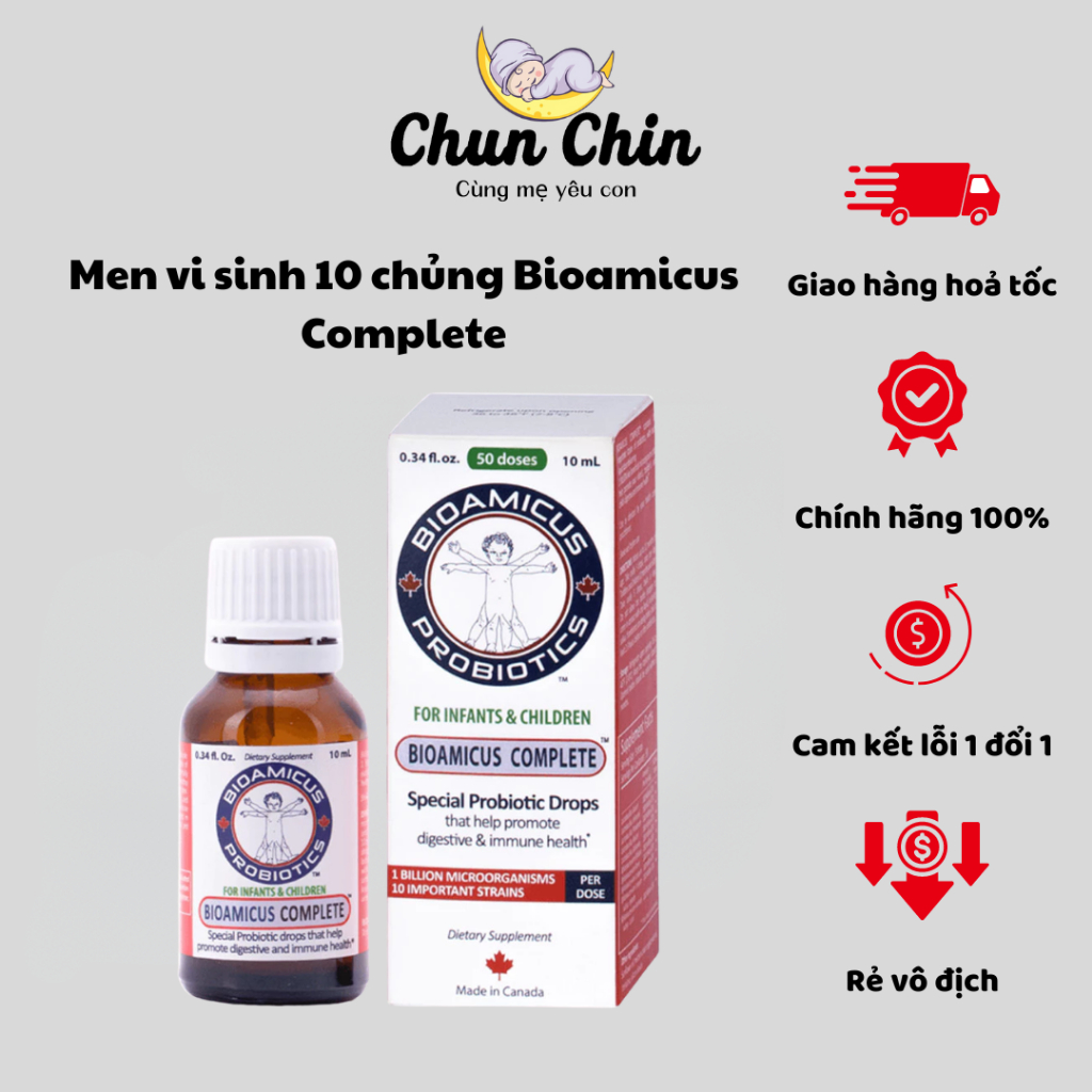 [CHÍNH HÃNG] Men Vi Sinh 10 Chủng BioAmicus Complete hỗ trợ tiêu hóa ...