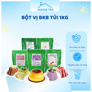BỘT PUDDING BKB CÁC VỊ túi 1kg nấu thạch pudding mềm mịn, thơm ngon, giá cost hợp lý