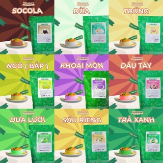 BỘT PUDDING BKB CÁC VỊ túi 1kg nấu thạch pudding mềm mịn, thơm ngon, giá cost hợp lý