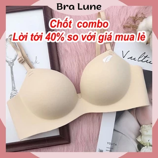 Áo ngực nữ đúc su trơn nâng ngực BRALUNE, áo lót nữ không gọng đệm mút bàn tay chống xệ mã ANM-62