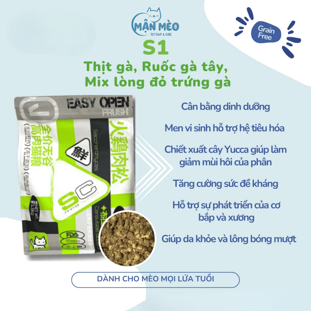 [MUA 1 TẶNG 1] Hạt cho mèo SC Aninal Nutrition siêu topping 42% protein hỗ trợ tiêu hóa, không độn ngũ cốc