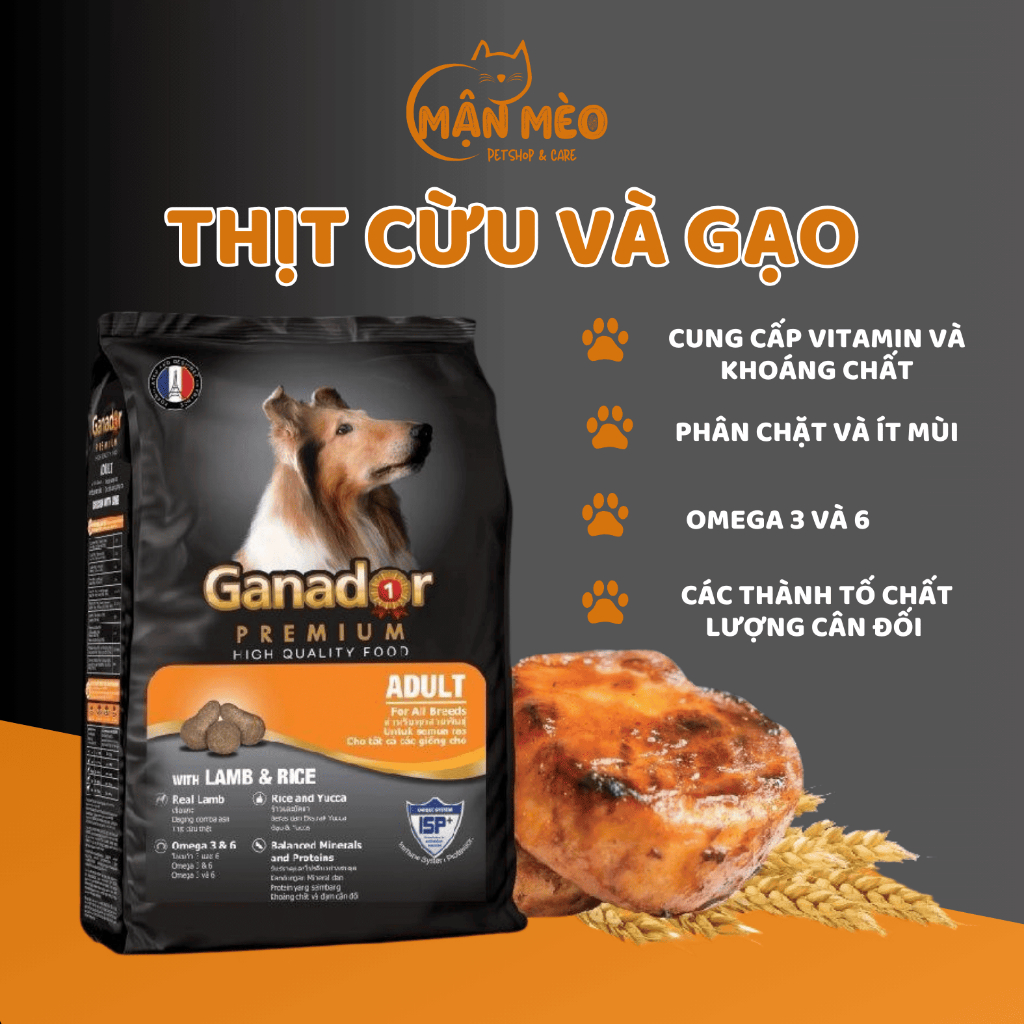 Hạt ganador cho chó gà nướng, dha, trứng sữa, cá hồi, cừu, bò nướng 3kg hỗ trợ tiêu hóa, xương chắc khỏe