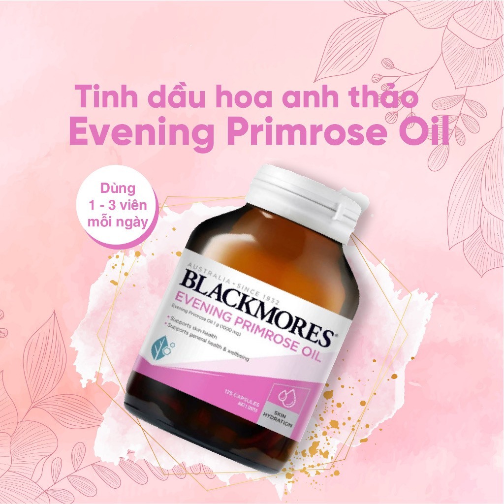 Tinh dầu hoa anh thảo Blackmores  evening primrose oil 1000mg 125 viên - 190viên
