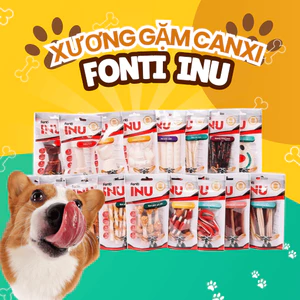 Xương gặm cho chó Inu Fonti các loại, Snack làm sạch răng cho chó giàu dinh dưỡng dễ tiêu hóa