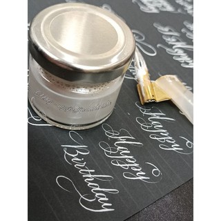 Mực nhũ chấm quản chéo, mực nhũ viết Calligraphy QNshop Handmade