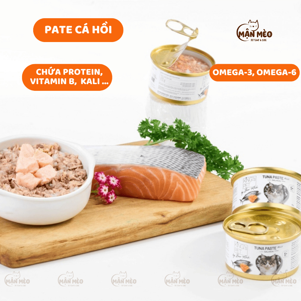Pate cho mèo King's Pet by Bảo Anh 85g làm từ 70% cá ngừ thịt trắng cung cấp dinh dưỡng cho mèo