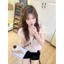 FREESHIP ÁO ĐIỆU DÂY NƠ CỔ VUÔNG HỒNG PASTEL