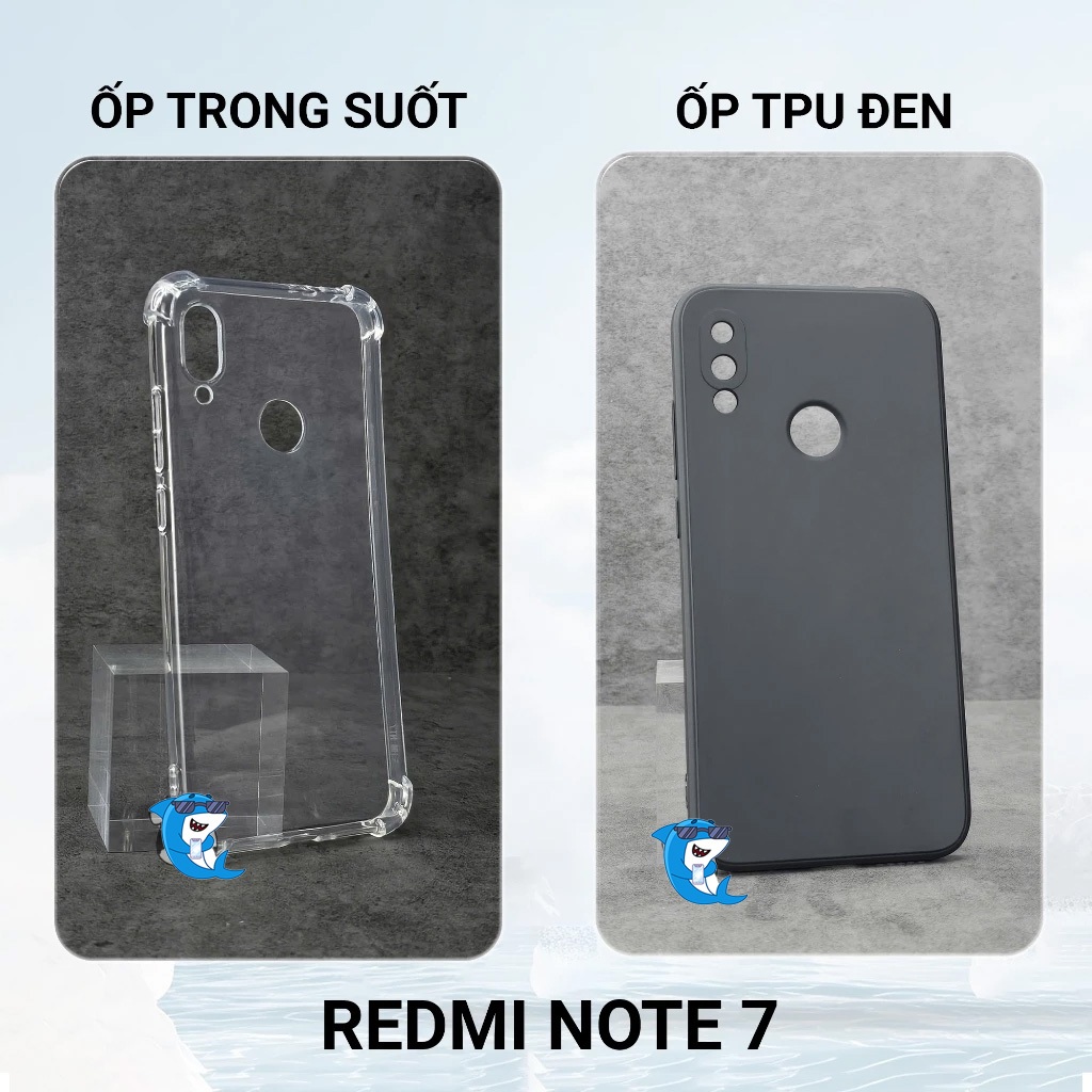 Ốp lưng Redmi Note 7 / 7Pro / 7s silicon trong suốt dẻo cao cấp chống sốc viền vuông bảo vệ cam