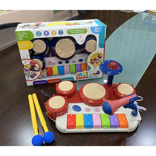 [Kho sỉ] Đồ Chơi Bộ Trống Nhạc Điện Đàn Piano Kèm Mic Hát Cho Bé, Bộ Trống Đa Năng 3in1, Quà Tặng Sinh Nhật Cho Bé Hap