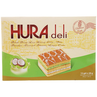 Bánh  bông  lan Hura deli hộp 336g(12 cái)