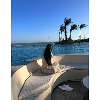 GIANG DONNA - Quần chất thun len phối lỗ dáng dài (không kèm áo) đi biển xinh xắn