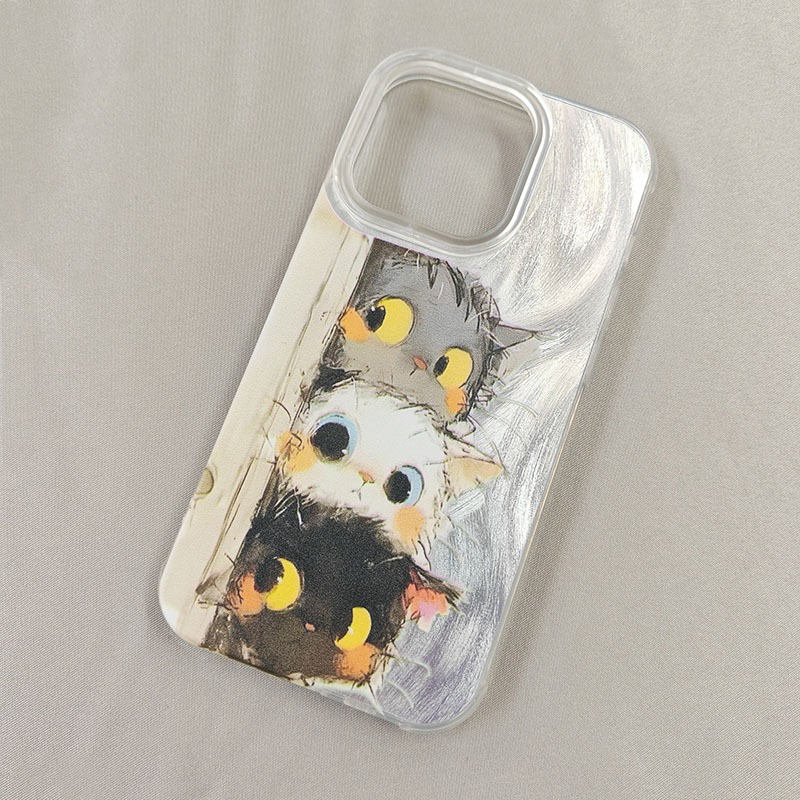 Ốp Lưng iPhone 3 Chú Mèo Con Công Nghệ IMD | Tương Thích iPhone 16/15/14/13/12/11 Pro Max/XR/XS Max