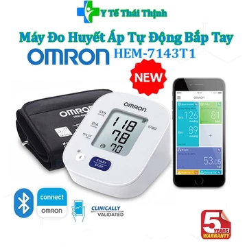 Máy Đo Huyết Áp Tự Động Bắp Tay Omron HEM-7143T1 Bảo Hành 5 Năm