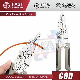 Kìm Tuốt Dây Đa Năng Xuất Nhật - Cắt, Bấm Cos, Tách Vỏ, Xoắn Dây Thép Không Gỉ 115mm