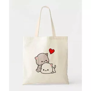 Túi vải Canvas với BỘ SƯU TẬP CHÚ MÈO NGỘ NGHĨNH ĐÁNG YÊU hàng xinh giá rẻ Túi Tote vải canvas phù hợp đi làm, đi chơi