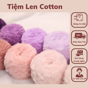 Len Lông Thỏ 100g Siêu Mềm, Mịn (cỡ sợi 5.0mm)