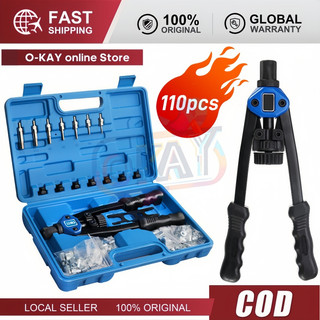 Bộ kìm rút ốc tán 110 món đầy đủ, hỗ trợ đai ốc, đinh tán M3-M12, cờ lê tiện lợi, dụng cụ cơ khí gia đình và công trình