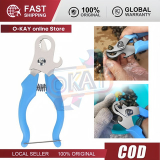Kìm cắt đuôi ốc Dụng cụ bấm loại bỏ đầu ốc làm bằng thép không gỉ có đầu mở lắp đá tiện lợi