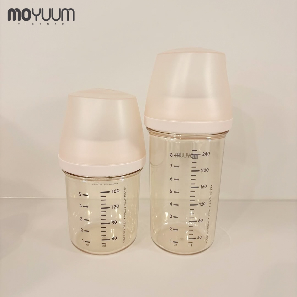 Bình sữa Moyuum PPSU Mov.aa - 250ml - Bản họa tiết - Màu xanh mint