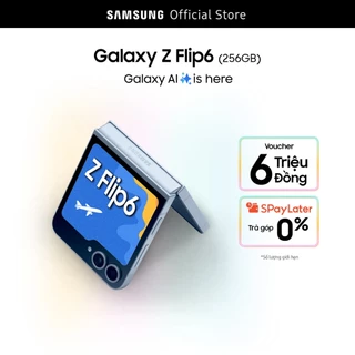 Điện thoại Samsung Galaxy Z Flip6, điện thoại AI, 256GB, pin lớn nhất, Flexcam 50MP