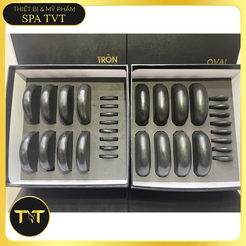 Bộ đá tròn & đá Oval 8 viên to 8 viên nhỏ TVT tặng kèm tinh dầu 100ml ( Có ship hỏa tốc HN)