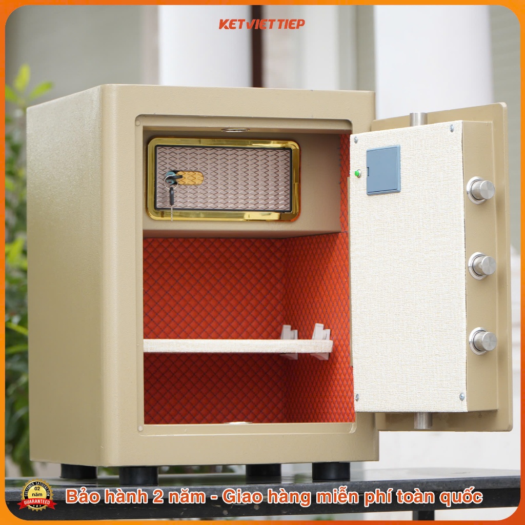Két Sắt Mini Thông Minh SC56VT Cảnh Báo Trộm Về Điện Thoại Vân Tay Điện Tử Cao Cấp Chính Hãng Freeship