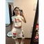 Áo thun baby tee trắng cổ tròn hoạ tiết cún đi ủng ATBBT029 - Tiktik