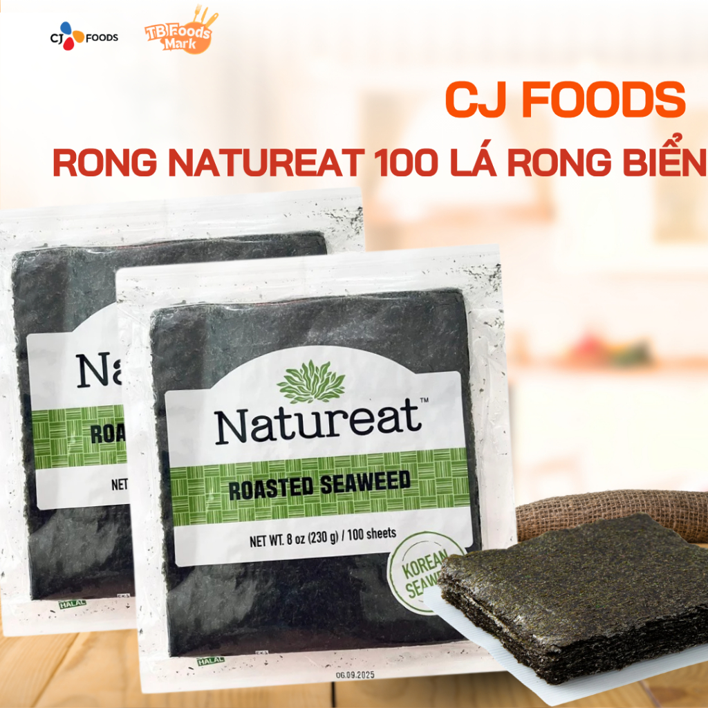 Lá Rong Biển cuộn kimbap Natureat 100 Lá Vị biển tự nhiên, món ăn thêm ...
