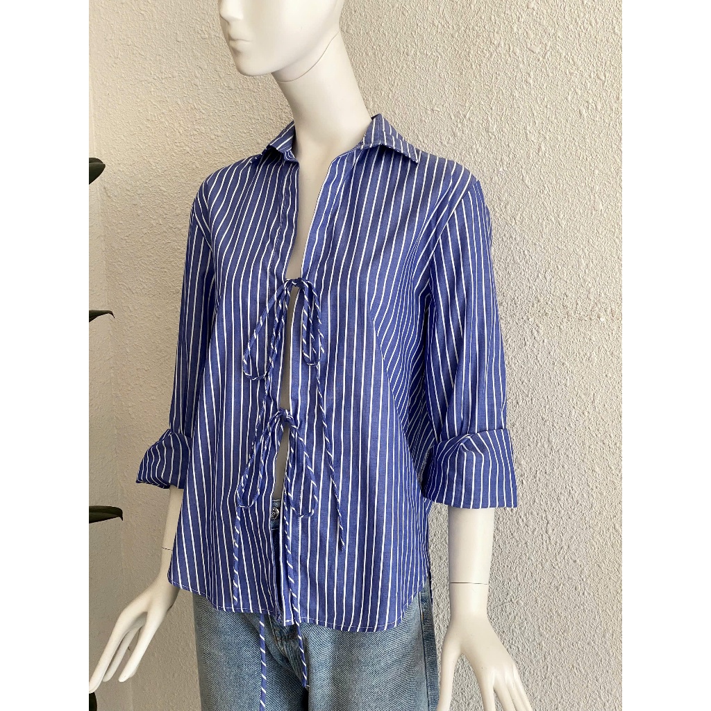 Ảnh TUBYCATU | Áo sơ mi Bow Striped Shirt nhiều màu 1
