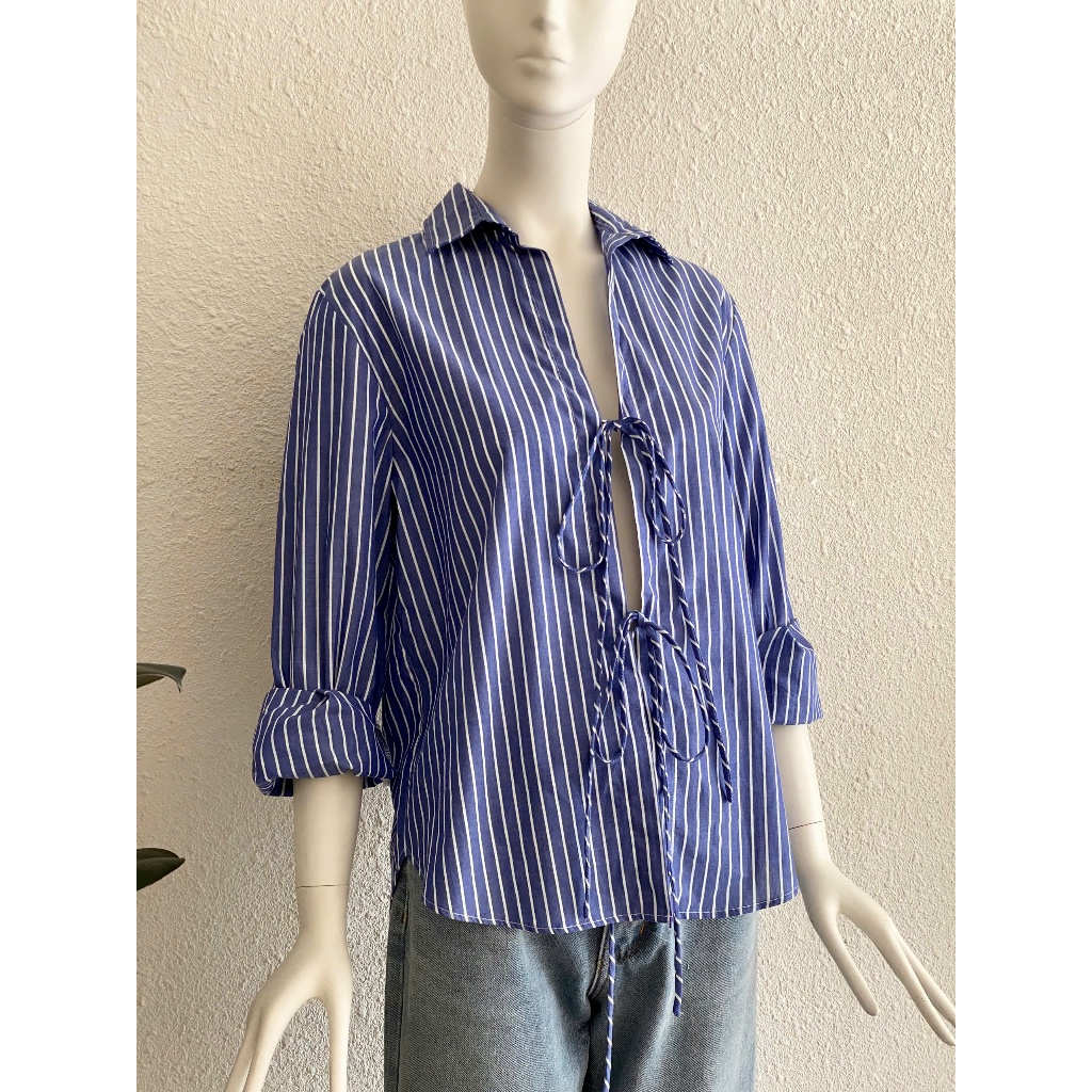 Ảnh TUBYCATU | Áo sơ mi Bow Striped Shirt nhiều màu 2