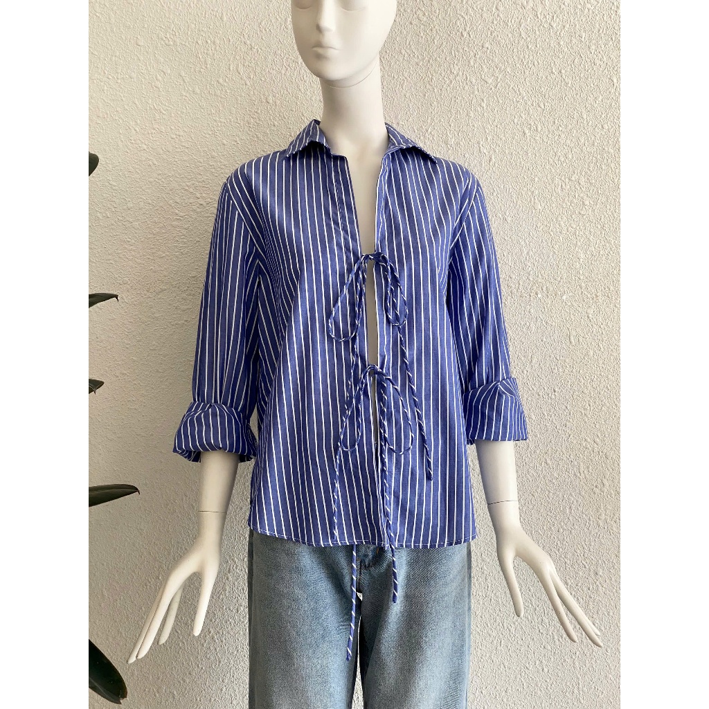Ảnh TUBYCATU | Áo sơ mi Bow Striped Shirt nhiều màu 3
