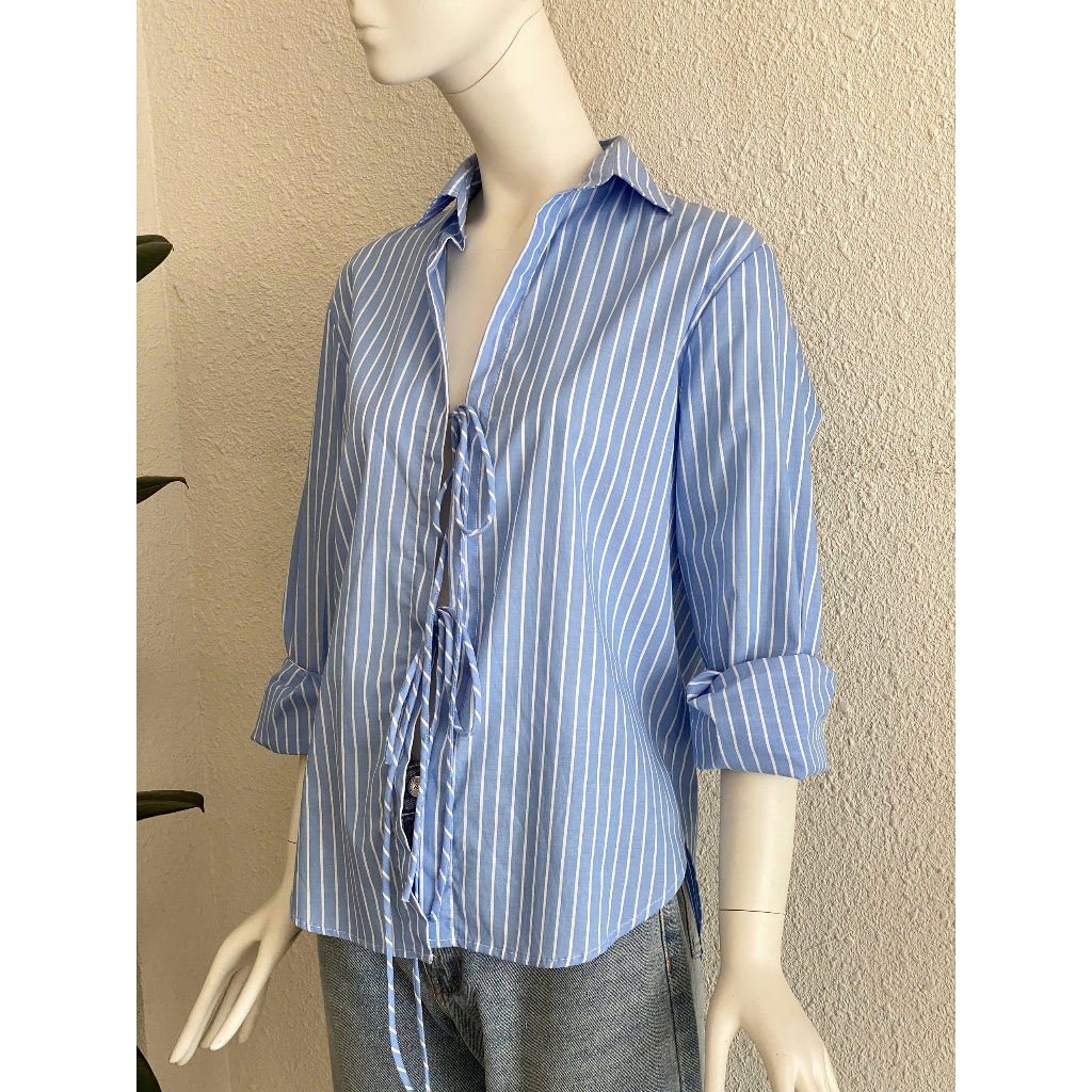 Ảnh TUBYCATU | Áo sơ mi Bow Striped Shirt nhiều màu 4