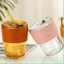 CỐC GORGOUS DÙNG ĐƯỢC CẢ ĐỒ NÓNG LẠNH - Ly Thủy Tinh Có Nắp Kèm Ống Hút-Cốc Bọc Da Sang Chảnh Dung Tích 450ml