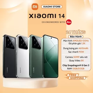 Điện thoại XIAOMI 14 5G 12GB/512GB Chip Snapdragon 8 Gen 3 - Chính hãng bảo hành 24 tháng