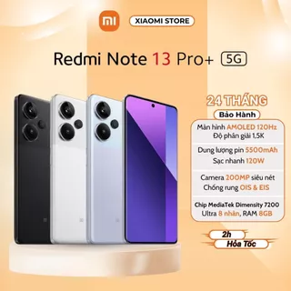 Điện thoại XIAOMI Redmi Note 13 Pro+ 5G (8GB/256GB) - Chính hãng bảo hành 18 tháng