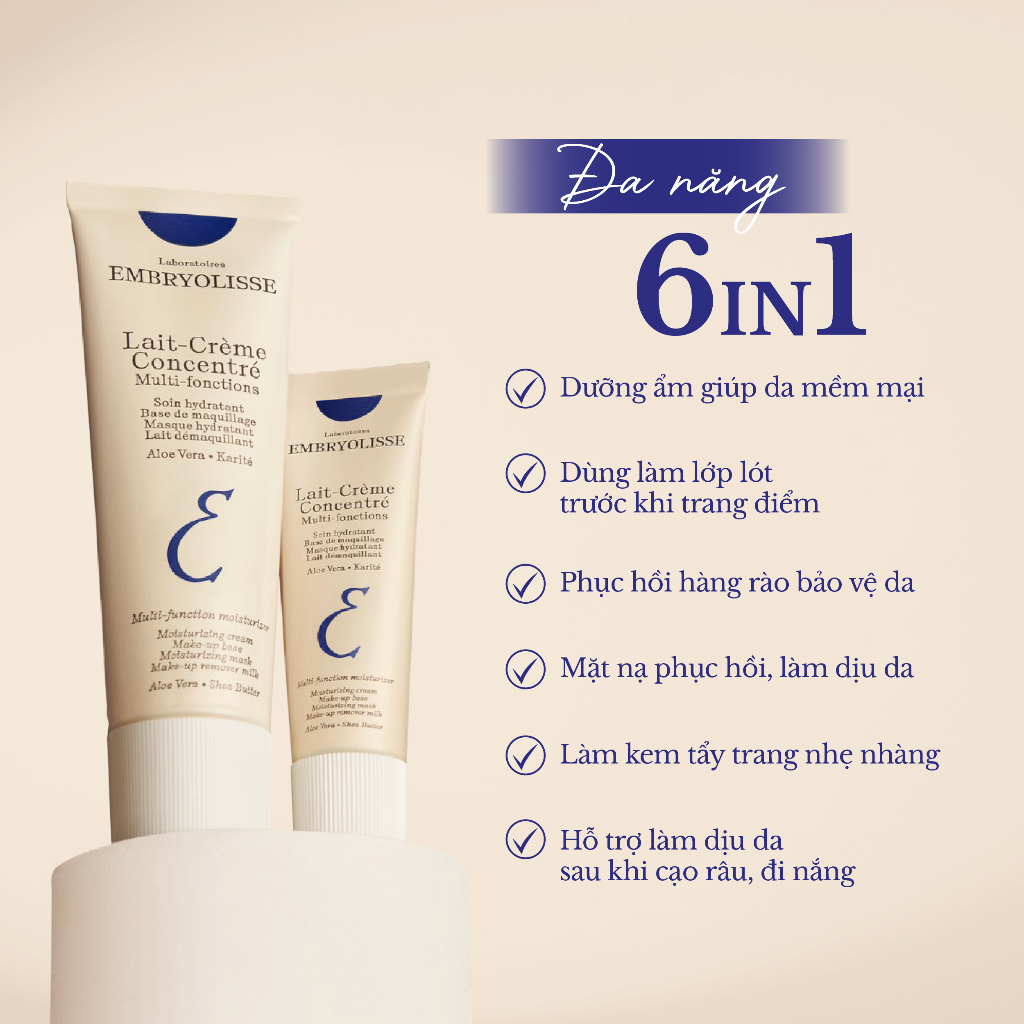 Ảnh [Livestream SSSS x EMB] Kem Dưỡng Ẩm Phục Hồi Embryolisse Lait Creme Concentre 30ml 4