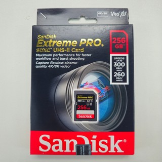 Thẻ nhớ Máy ảnh SDXC SanDisk Extreme Pro 2000X 256GB U3 V90 UHS-II đọc 300MB/s ghi 260MB/s (Đen)
