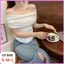 Áo Trễ Vai Tay Ngắn Kiểu Nữ RANSHI Thiết Kế Vạt Bầu Ôm Dáng Sexy Quyến Rũ Chất Gân Dày - RA302