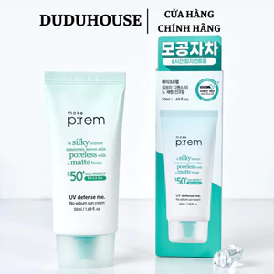 Kem Chống Nắng Make P:rem UV Defense Me. No Sebum Sun Cream 50ml Duduhouse