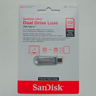 USB OTG Sandisk Dual Drive Luxe 512GB TypeC 3.2 tốc độ 400MB/s - dành cho android, aiFon 15 16, máy tính laptop (Bạc)